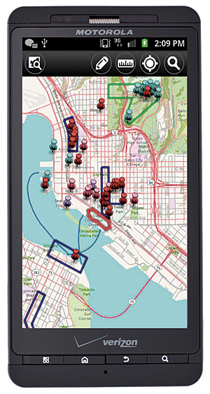 Android users can use the ArcGIS app to quickly find and edit map features.