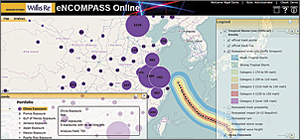 Willis Re's eNCOMPASS Online includes data that covers major perils worldwide.