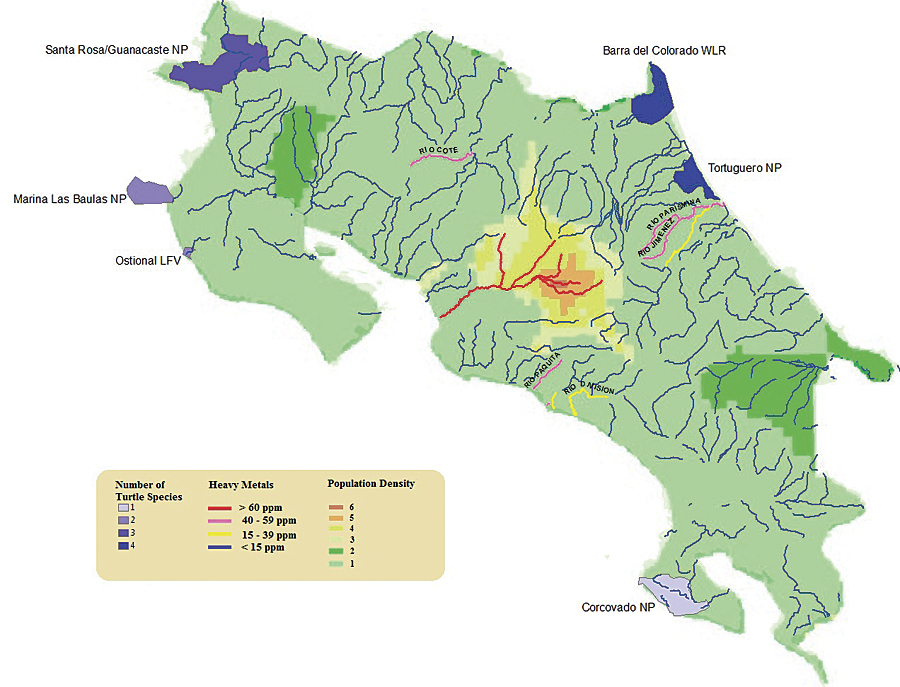 Rivers In Costa Rica Map