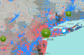 Sandy Election Impact Map