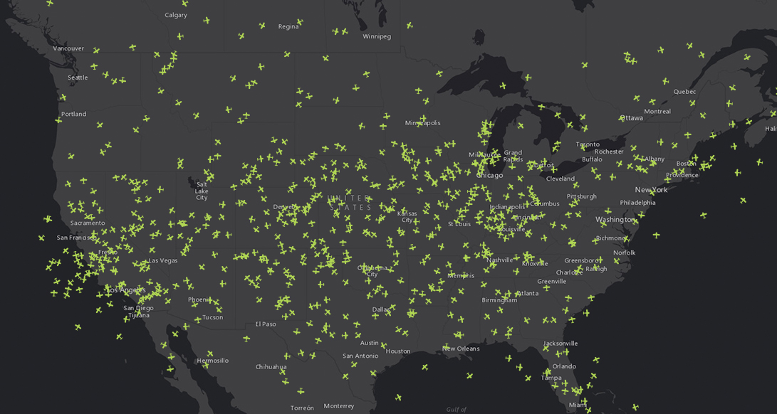 Real-time mapping on moving aircrafts