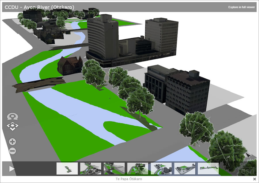 3D scenes were an integral part of the winning Christchurch Central Recovery Plan story map.