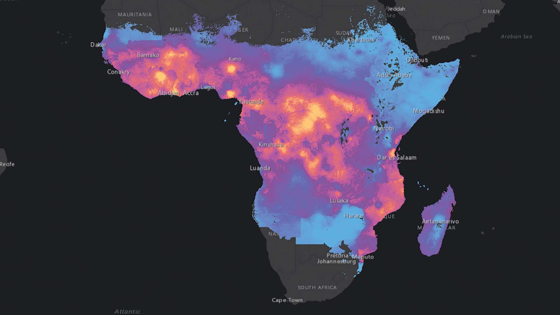 Visualize Malaria Rates in Africa