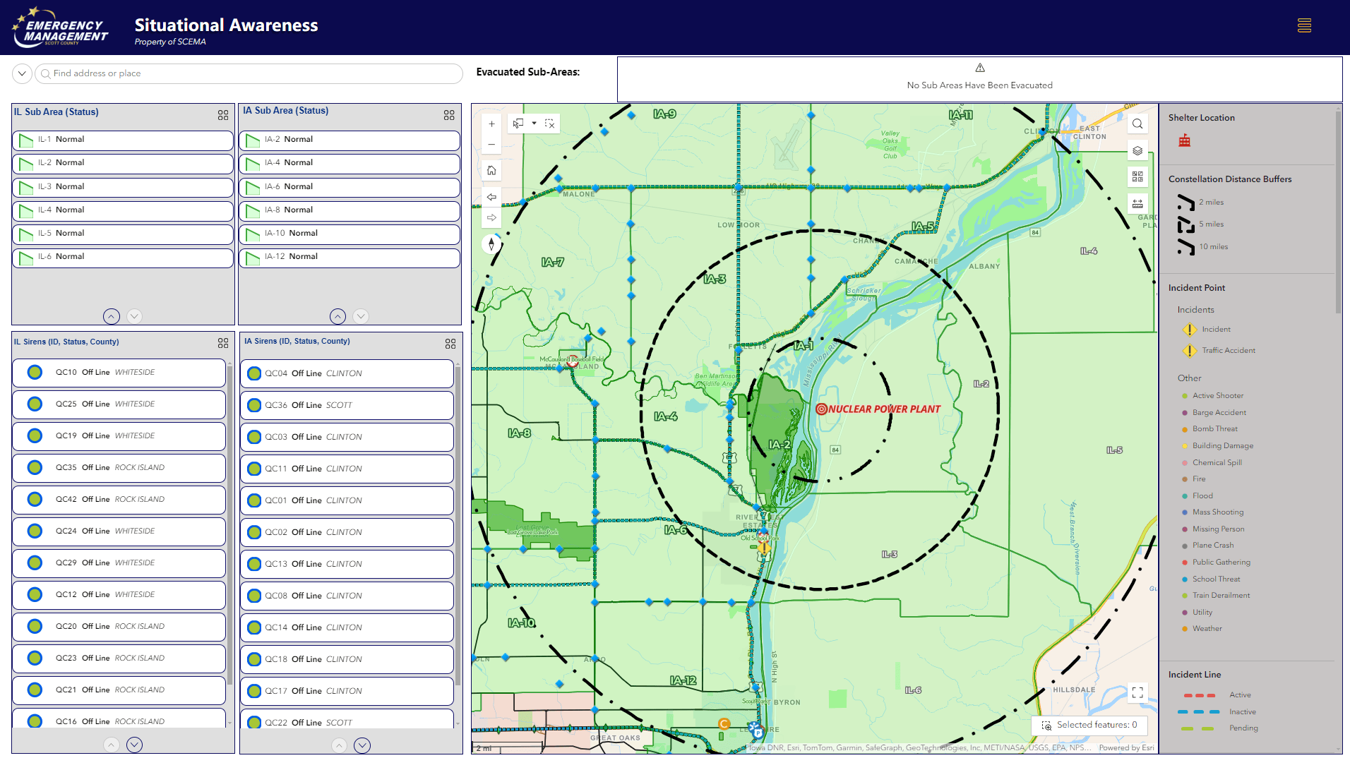 A map demonstrates the possible plume of radiation relative to the locations of vital locations