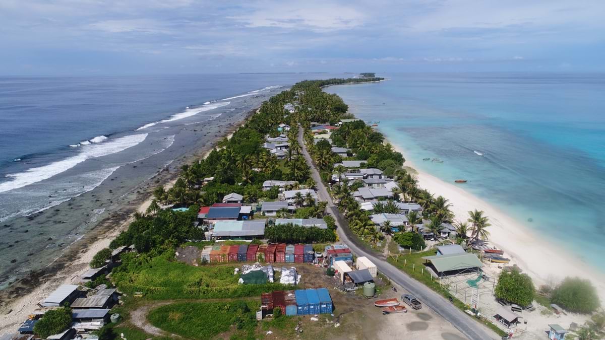 Aerial view of Tuvalu