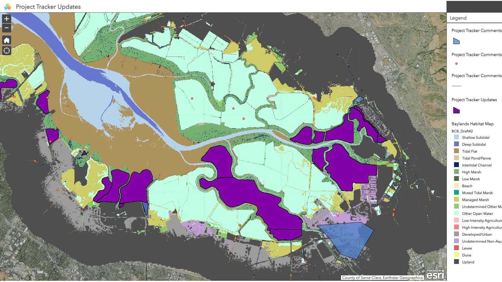 An interactive map helps track the progress of wetland habitat restoration