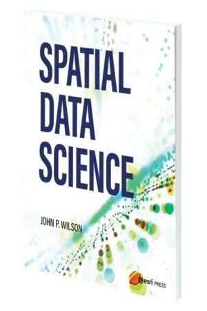 A white book cover with colorful blurred dots coming at the reader that says, Spatial Data Science