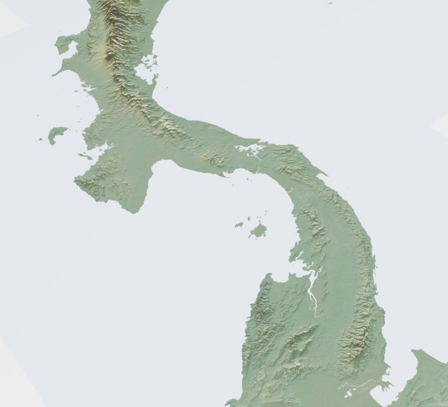 Panama Elevation Map