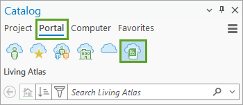 Portal and Living Atlas tabs