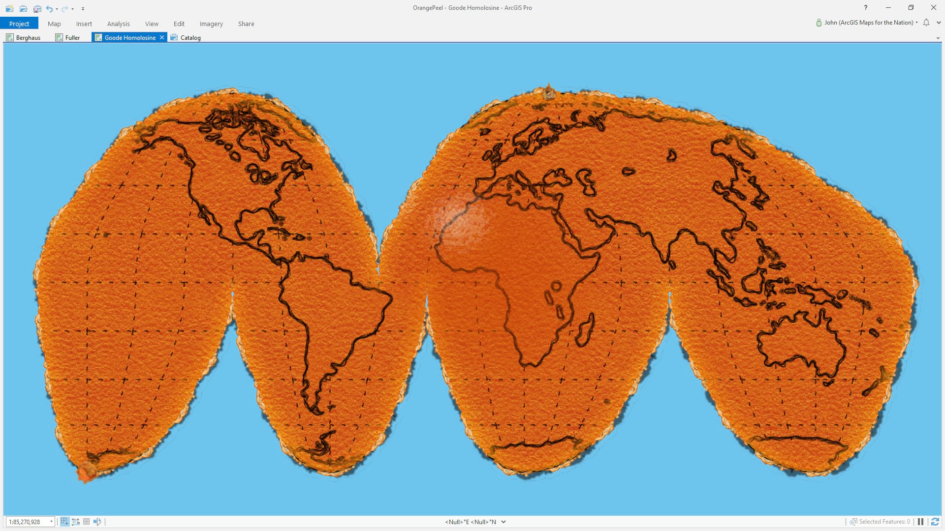 Orange Map Of The World - Filide Winnifred