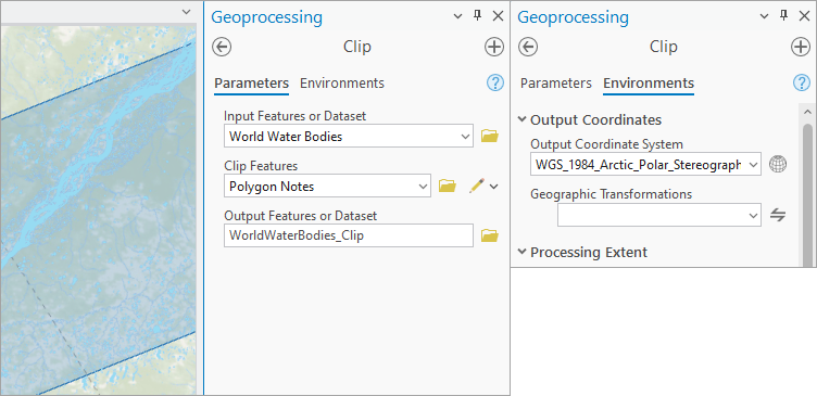 Clip tool parameters