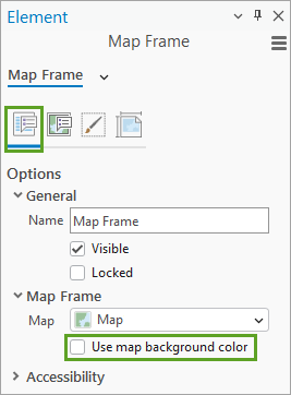 Use map background color unchecked