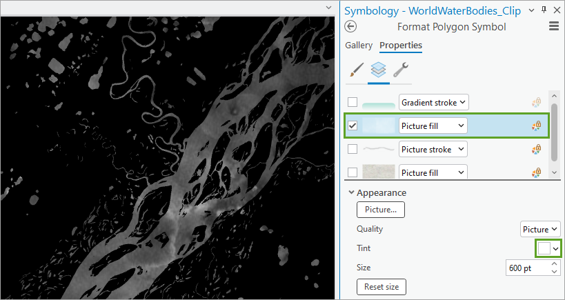 Symbol layer properties