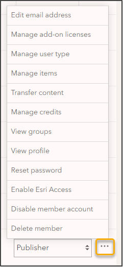 More options to manage members.