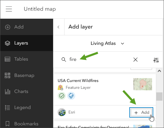 Add from Living Atlas