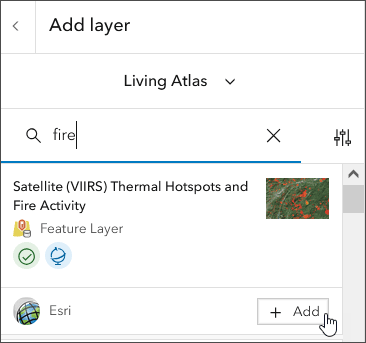 Add from Living Atlas