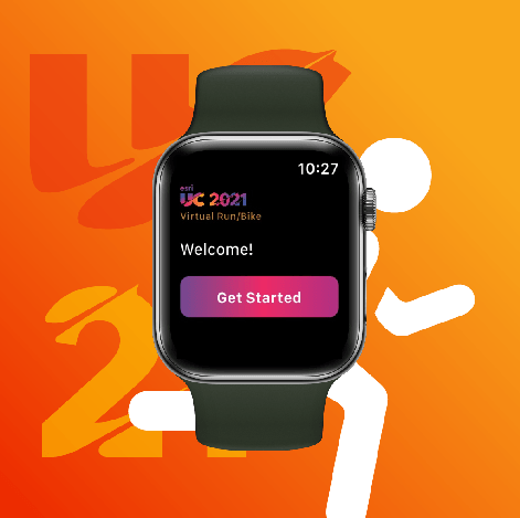 Esri UC Virtual Run/Walk/Bike 2021 app on Apple Watch