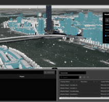 Add snow cover to 3D scenes and objects using the Weather tool in ArcGIS GeoBIM.