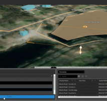 Add and modify line notes to draw comments across distances with the Editor tool in ArcGIS GeoBIM.