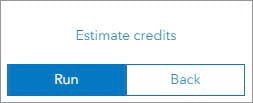 Estimate credits option in the analysis tool pane
