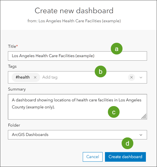 Create new dashboard
