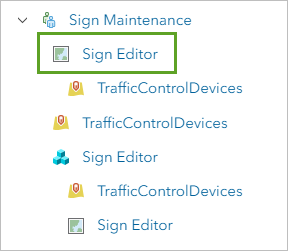 Sign Editor map