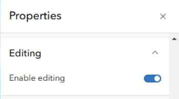 Toggle to Enable editing in the Properties pane.