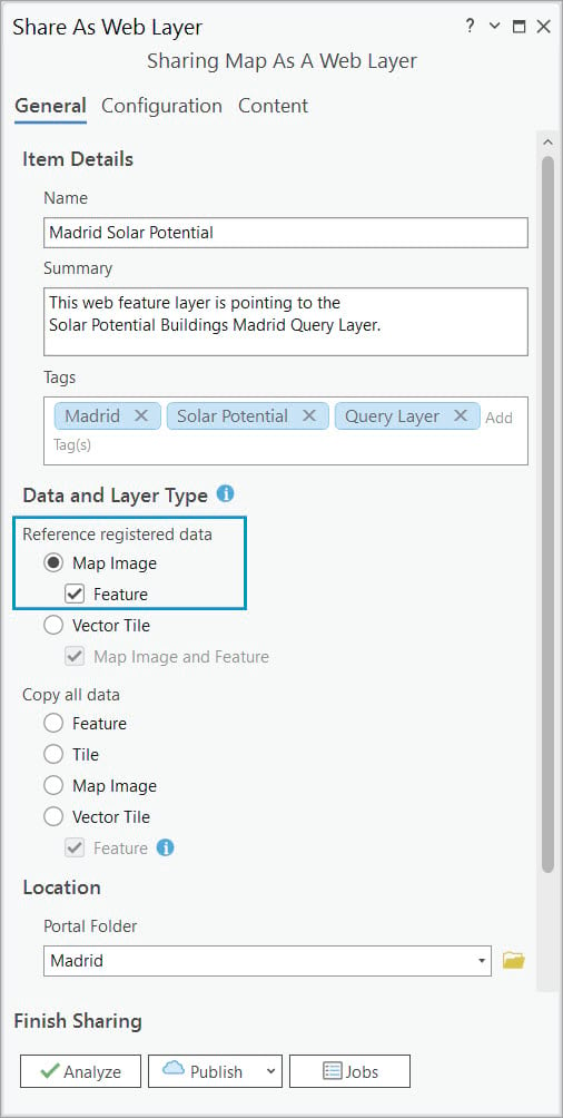 Share query layer as a web feature layer