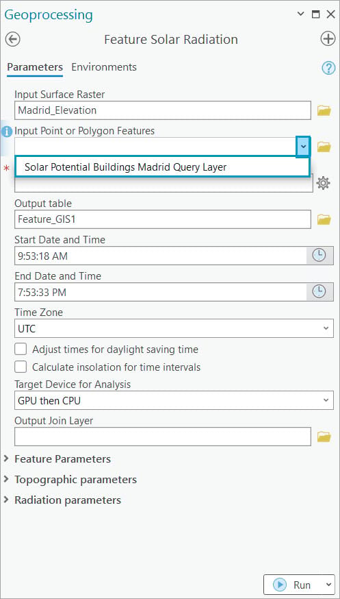 Use query layer as input for geoprocessing tools
