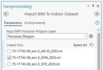 Geoprocessing Tool - Import BIM To Indoor Dataset