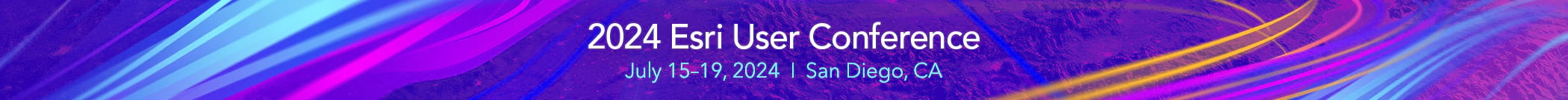 Join us at the 2024 Esri User Conference July 15 through 19, 2024 in San Diego, California.