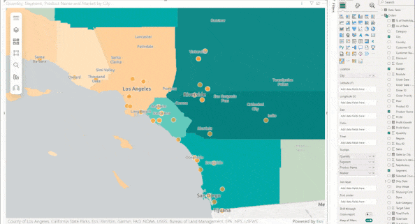 ArcGIS for Power BI Feature Information pane