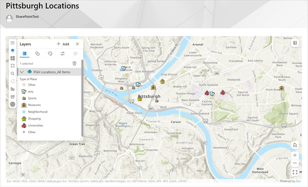 ArcGIS for SharePoint updated user interface