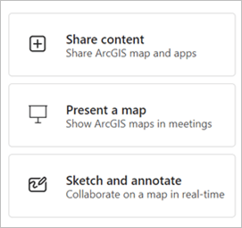 ArcGIS for Teams sharing, presenting, sketching and annotating tools