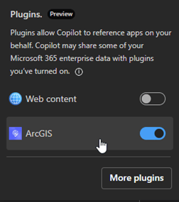ArcGIS for Teams plugin for Microsoft Teams CoPilot