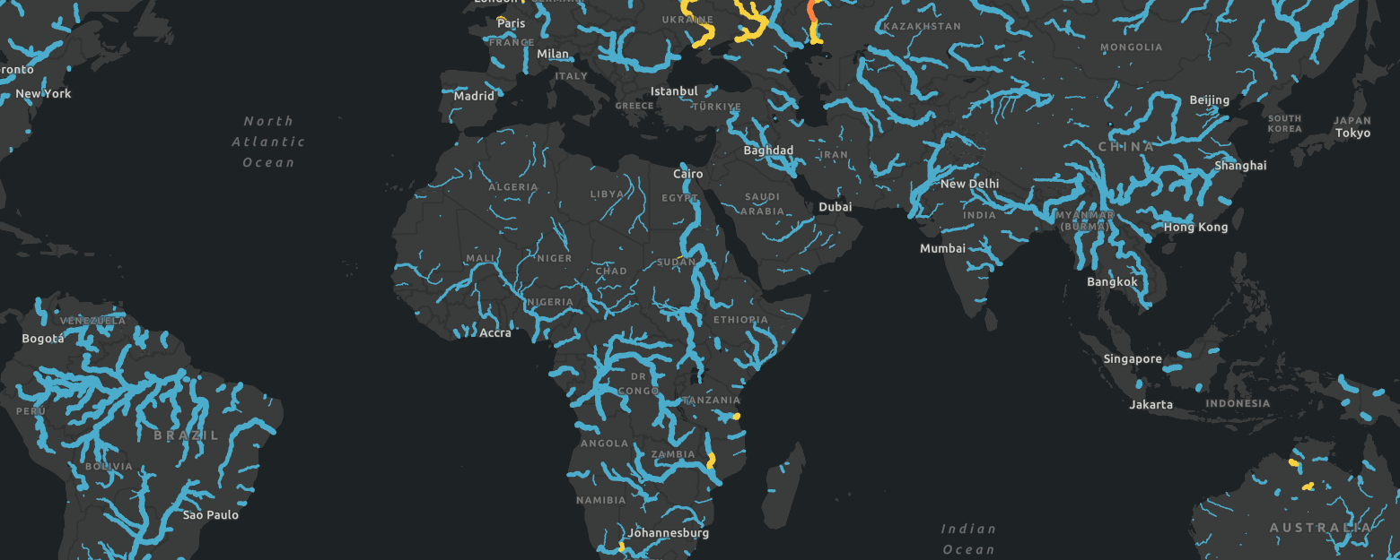 GEOGLOWS / ECMWF 10-day Streamflow Forecast in Esri Living Atlas