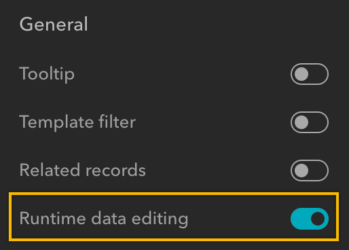 Edit widget setting for general options