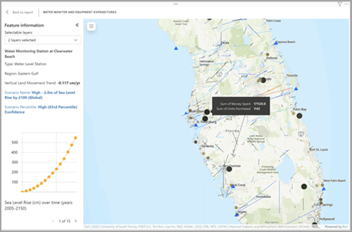 Feature information pane with ArcGIS Living Atlas layer