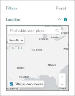 Filter search results by geography, ArcGIS Hub updates