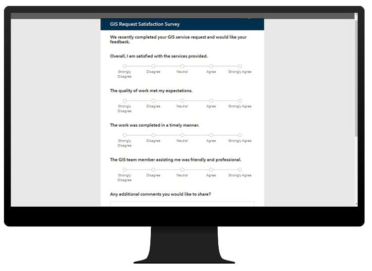Image of the Customer Satisfaction Form.