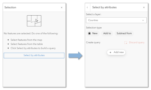 Click the Select by attributes button to open the query builder.