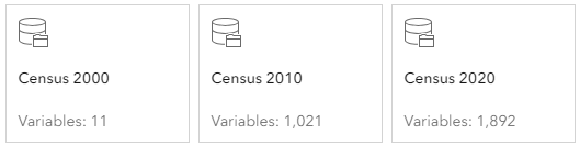Census data sets