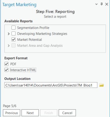 Select the reports we want created