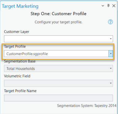 Select the customer segmentation profile