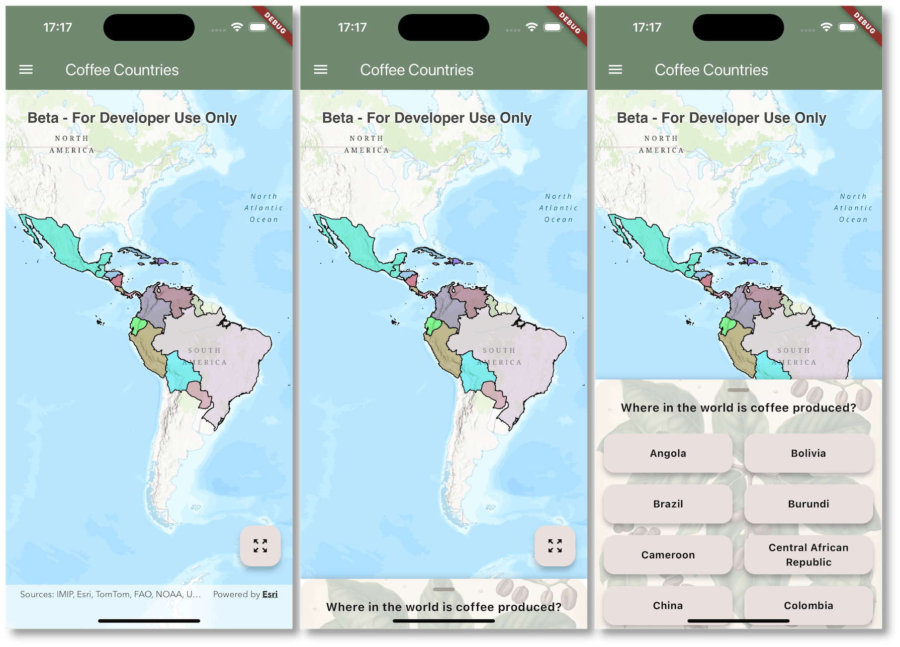 A mobile phone screen displaying maps and information