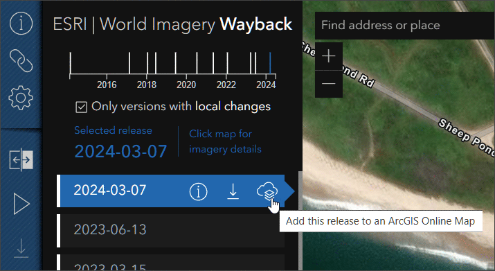 Add this release to an ArcGIS Online web map