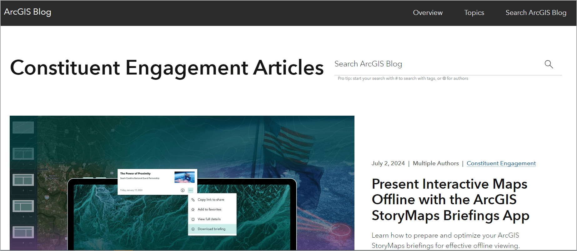 Constituent Engagement Articles page