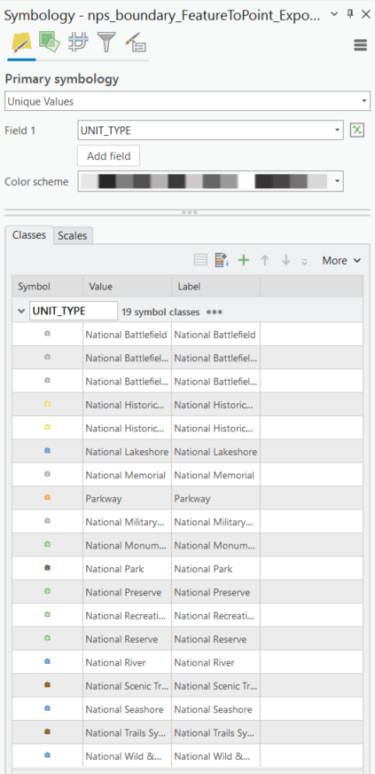 Image of symbology pane in ArcGIS Pro 3.3