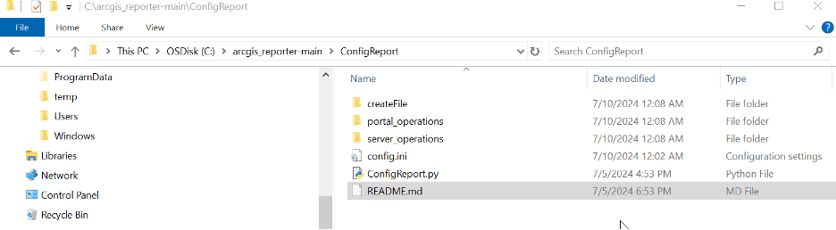 Configuration Reporter README Windows