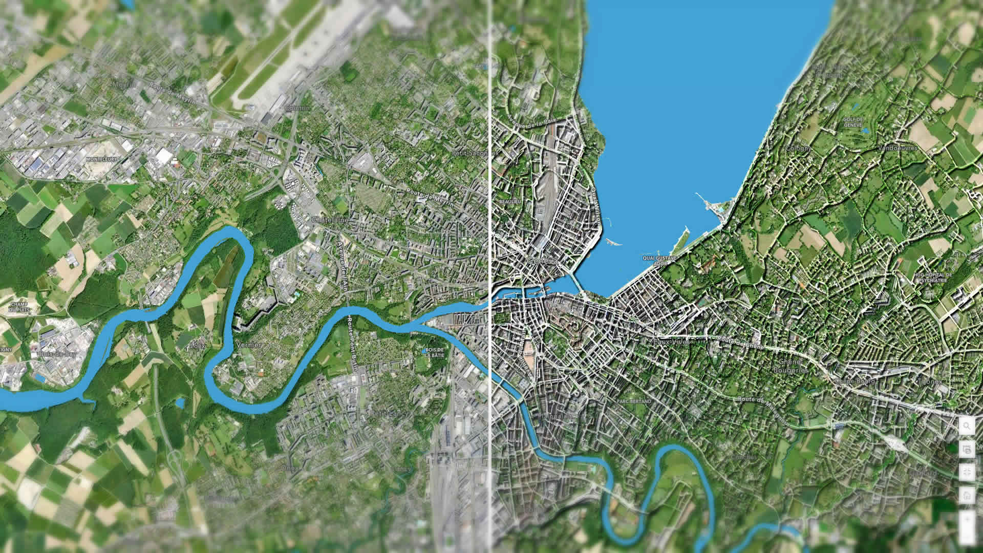 Make an imagery basemap POP with embossed streets and borders